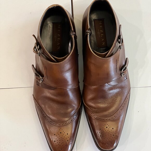 Magnanni Men’s Leather Double Monk Strap Chukka